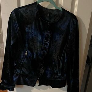 DREW Luxurious Navy Velvet jacket